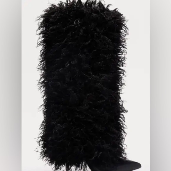 Faux Fur Knee-High Boots - Picture 3 of 4